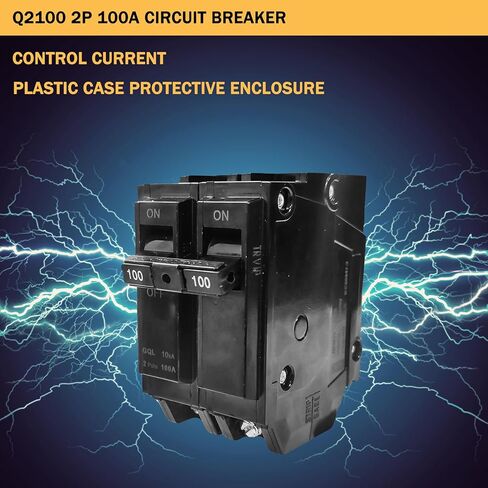 قاطع دائرة Q2100 2 قطب 100 أمبير. 120/240 فولت، مناسب لنوع سيمنز EQ. مراكز تحميل من سلسلة EQL، وSEQ EQG، وPL، وES، وقاطع دائرة صغير مدمج، وحماية مغناطيسية حرارية. (ضمان 5 سنوات) in Kuwait
