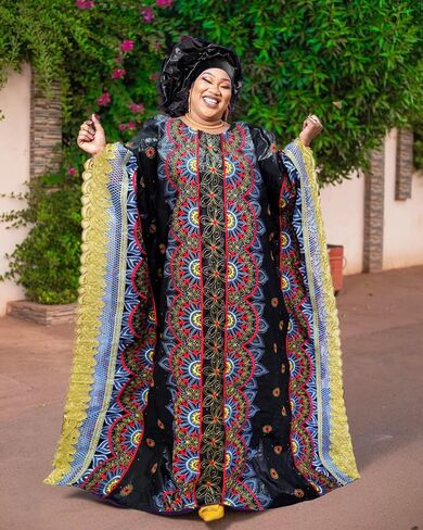 African Bazin Riche Dresses for Wedding Party Gown Embroidery Black Clothing Nigerian Women Basin Dashiki Long Dresses Mix Size Lady Traditional Dress in Saudi Arabia