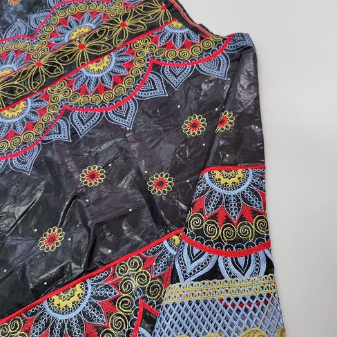 African Bazin Riche Dresses for Wedding Party Gown Embroidery Black Clothing Nigerian Women Basin Dashiki Long Dresses Mix Size Lady Traditional Dress in Saudi Arabia
