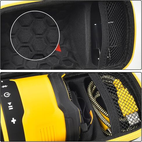 حافظة متوافقة مع DEWALT DCR008/ لمكبرات صوت Bluetooth Sony SRS-XB13 - حقيبة تخزين لمكبر صوت موقع العمل القابل لإعادة الشحن USB-C - تتضمن حزامًا وإبزيمًا وكابل شحن سريع - الصندوق فقط in Kuwait