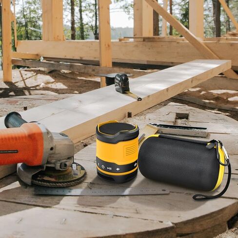 حافظة متوافقة مع DEWALT DCR008/ لمكبرات صوت Bluetooth Sony SRS-XB13 - حقيبة تخزين لمكبر صوت موقع العمل القابل لإعادة الشحن USB-C - تتضمن حزامًا وإبزيمًا وكابل شحن سريع - الصندوق فقط in Kuwait