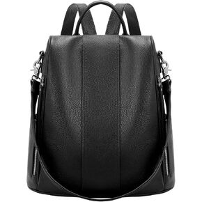 Leather Backpack Purses, Anti-theft Genuine Leather Backpack Bags for Women, Large Capcacity Fashion Convertible Shouler Bags for School Travel Daily in Kuwait