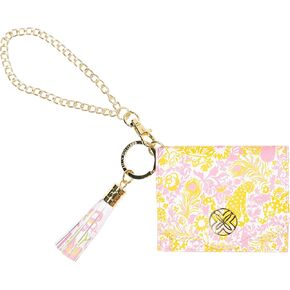 حافظة بطاقات الهوية من ليلي بوليتزر، محفظة سلسلة مفاتيح لطيفة، حامل بطاقات ائتمان رفيع مع حزام معصم بسلسلة ذهبية (حديقة الحيوان الملكية) in Kuwait
