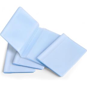 حامل بطاقات ائتمان شفاف من CASMONAL مكون من 4 قطع، وواقي بطاقات ائتمان ممتاز وحامل بطاقات محفظة مع 20 صفحة 20 فتحة، مثالي لمعرف الضمان الاجتماعي للرعاية الطبية، يناسب محافظ ثنائية الطي للرجال والنساء in Kuwait