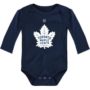 Outerstuff NHL Newborn & Infants 0-24 Months Primary Logo Long Sleeve Onesie Bodysuit Creeper Romper in Kuwait