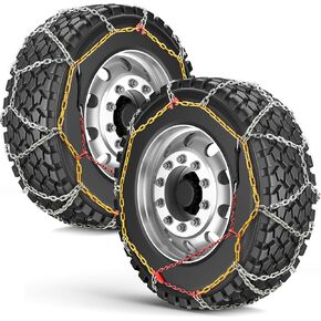 AutoFixing Snow Chains - Tire chains for cars, trucks, and SUVs, with quick 1-minute installation. Titanium-enhanced high-carbon manganese steel for outstanding wear resistance.Set of 2(HLN130) in Saudi Arabia
