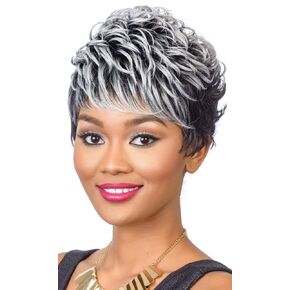 باروكة ديانا بوهيمية صناعية 100% من فوتورا بنمط قصة بيكسي قصيرة - PANDORA (TT1B/BROWN) in Kuwait