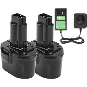 Hanaix 2Pack 4000mAh Replacement for Dewalt 7.2V Battery DW9057 DE9057 DE9085 DW920 DW920K DW920K2 DW920K-2 DW925K DW925K2 DW925K-2 DW968K Ni-MH Battery in Kuwait