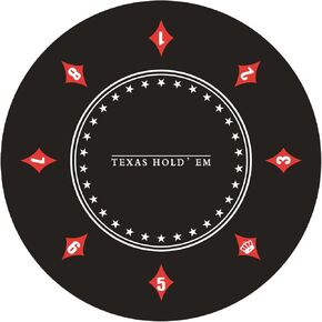 nuveti 24/31/47/55/63inch Round Poker Mat for Texas Holdem | Portable Poker Table Top with Art Deco Layout Print 6-8 Player Game Layout Mat to Play Cards, Poker Games, Blackjack, Casino in Kuwait