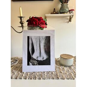Foundations, Body and Structure No. 89 – Original Oil Pastel Figure Drawing Print in Saudi Arabia