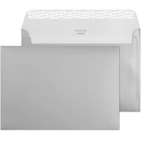 مظروف محفظة Blake Creative Shine C5 مقاس 162 × 229 مم 140 جرامًا لكل متر مربع معدني مجسم قابل للتقشير والختم (EF392) بتأثير الفولاذ المجلفن - عبوة من 100 in Kuwait