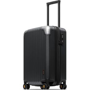 LEVEL8 Carry on Luggage Airline Approved, Hardshell Suitcases with Spinner Wheels, PC Expandable Luggage, 20 Inch, Black in Kuwait