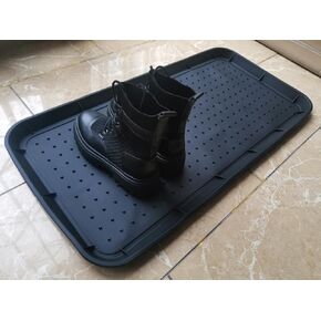 صينية أحذية مطاطية للمدخل، سجادة الحذاء، صينية الأحذية، سجادة الأحذية للاستخدام الداخلي والخارجي (مطاط السيليكون الناعم، 29.5 × 14.9 بوصة) in Kuwait