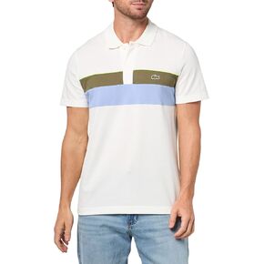 Lacoste Mens Regular Fit Colorblock Mini-piqué Polo in Kuwait