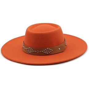 9.5 سنتيمتر كبيرة واسعة حافة الكنيسة ديربي قبّعة مسطّحة الصلبة الصوفية ورأى فيدورا قبعة حفلة مقامر الجاز قبعة in Kuwait