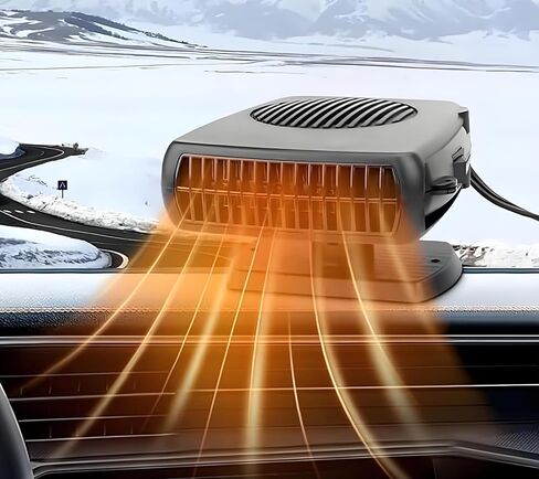 Portable Car Heaters for Vehicle for Winter,360° Rotatable 200W Quick Windshield Defroster Defogger,12V Car Heater that Plugs into Cigarette Lighter,Portable Heater for Car,UTV,SUV,RV in Kuwait
