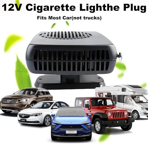 Portable Car Heaters for Vehicle for Winter,360° Rotatable 200W Quick Windshield Defroster Defogger,12V Car Heater that Plugs into Cigarette Lighter,Portable Heater for Car,UTV,SUV,RV in Kuwait