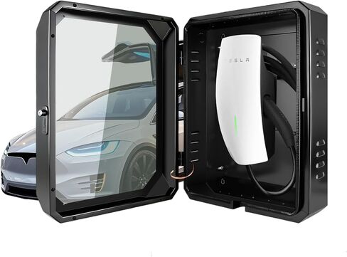 Heavy Duty Outdoor Charger Station Cover Box fit for Tesla gen 3th Wall Connector & Most EV Charger, Large Size Waterproof Dustproof Indoor/Outdoor Wall Mount Charger Enclosure in Saudi Arabia