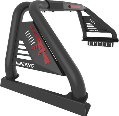 IIIREENO Roll Bar for Pickup Truck/Compatible with Full Size Trucks (Ford F-150/250,Silverado 1500, Ram 1500, Sierra,Tundra) Light Mount/Adjustable Sport Roll bar (No Drilling) Fine Textured Black in Saudi Arabia