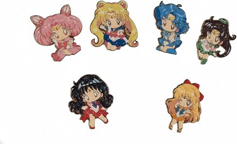 دبابيس طية صدر السترة من Magical Girl، دبابيس ودبابيس الرسوم المتحركة، مجموعة من 6، إكسسوارات أزياء بناتي - دبابيس طية صدر السترة من Magical Girl، دبابيس ودبابيس الرسوم المتحركة، مجموعة من 6، إكسسوارات أزياء بناتي in Kuwait