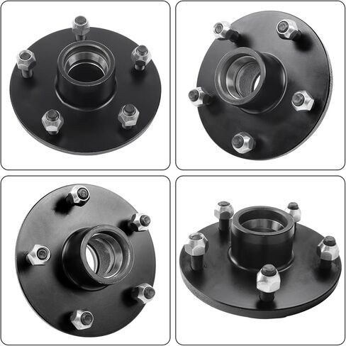 GXYWADY 2 Sets 5 on 5.5 Inch Trailer Hub Kit Replacement for 3500 lbs 84 Spindle with Trailer Bearing Kit (4 Pieces/Set) in Saudi Arabia