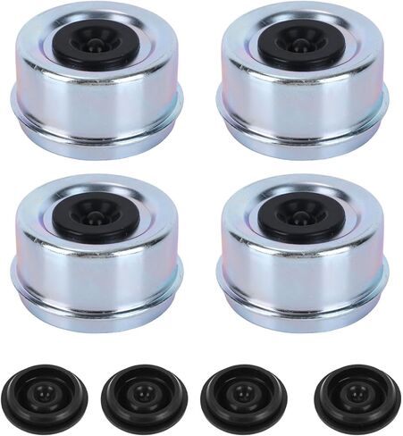 4pcs Trailer Axle Wheel Hub, 2.72inch/6.9cm Trailer Bearing Dust Cap with 8 Rubber Plug for Most 7000-8000 Lb Wheel Hub Axles Dexter Dexter EZ Lube Camper RV Bearing Dust Cap Grease Cover Accessories in Saudi Arabia