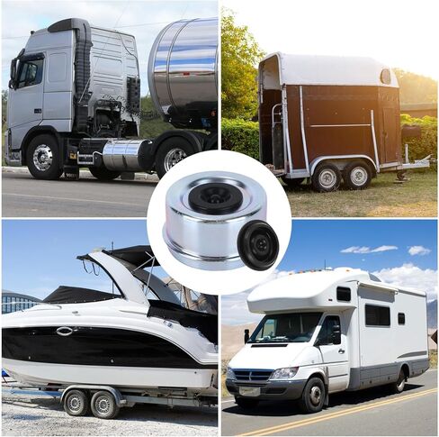 4pcs Trailer Axle Wheel Hub, 2.72inch/6.9cm Trailer Bearing Dust Cap with 8 Rubber Plug for Most 7000-8000 Lb Wheel Hub Axles Dexter Dexter EZ Lube Camper RV Bearing Dust Cap Grease Cover Accessories in Saudi Arabia