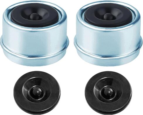 2 قطعة 2.44 بوصة غطاء غبار لمحور المقطورة، محور غطاء الشحوم مع 2 سدادات مطاطية، غطاء غبار يحمل المقطورة من 5200 إلى 6000 رطل، محور عجلة المقطورة، أغطية مركز عجلة المقطورة المعدنية، أغطية غبار محور المقطورة in Kuwait