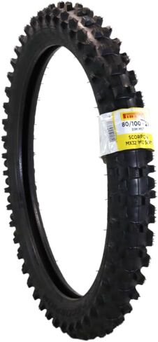 Pirelli Scorpion XC Mid-Soft Front Dirt Bike Tire 80/100-21 51M NHS Tube Type – Competition Off-Road Enduro & Motocross Tire with V-Shaped Tread for Grip, Steering Control, & Soft Terrain Performance in Saudi Arabia