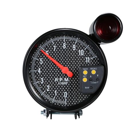 Car Tachometer Gauge, 5 Inch Diameter Tachometer, Tachometer with Shift Light Carbon Fiber Face 7 Colors with LED Pointer (Multicolor) in Saudi Arabia