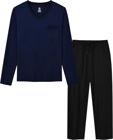 MoFiz Men's Pajama Sets Sleep Lounge Pjs Set Pijamas Para Hombres Sleepwear Loungewear 2 Pieces in Saudi Arabia