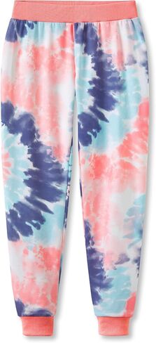 Girls' Tie-dye Jogger Pants for Little & Big Kids Comfy Elastic Waistband Activewear Size 6-18 in Saudi Arabia