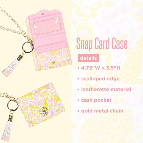 حافظة بطاقات الهوية من ليلي بوليتزر، محفظة سلسلة مفاتيح لطيفة، حامل بطاقات ائتمان رفيع مع حزام معصم بسلسلة ذهبية (حديقة الحيوان الملكية) in Kuwait