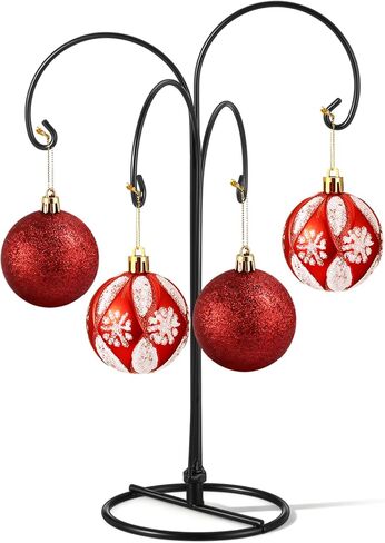 4 Arms Ornament Display Stand Holder 12 Inch Christmas Hanger Hook Dog Cat Glass Ball Bauble for Christmas Wedding Home Office Decoration (Gold) in Saudi Arabia