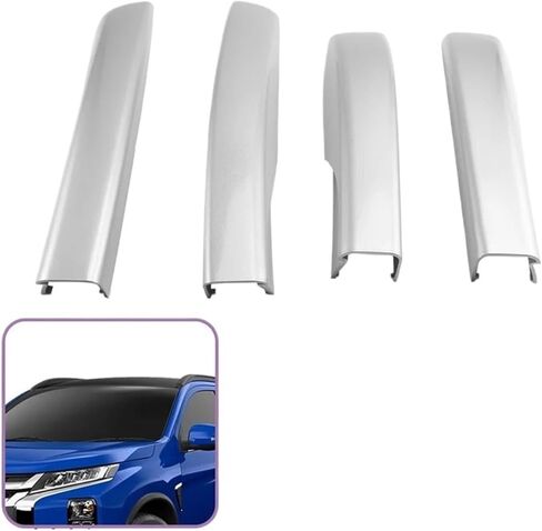 غطاء الأمتعة لقضبان حامل سقف السيارة متوافق مع ميتسوبيشي ASX RVR أوتلاندر سبورت 2011-2022 فضي in Kuwait