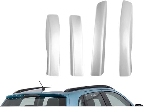 غطاء الأمتعة لقضبان حامل سقف السيارة متوافق مع ميتسوبيشي ASX RVR أوتلاندر سبورت 2011-2022 فضي in Kuwait