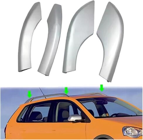 4 قطعة رف سقف السيارة غطاء نهاية السكك الحديدية غطاء شل متوافق مع VW Cross Polo 2007-2011 in Kuwait