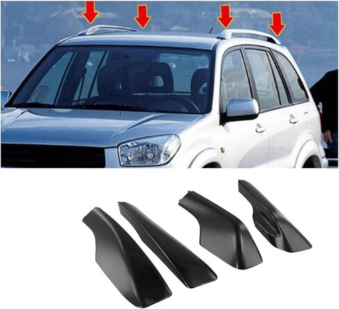 Replacement Roof Rack Rail End Shell Compatible for Toyota for RAV4 2001 2006 ABS Compatible with Raised Roof in Kuwait