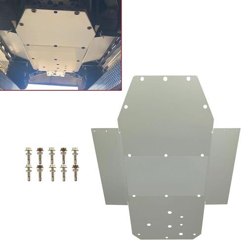 3/16" Thick Aluminum Chassis Skid Plate for 2008-2014 RZR 800 / RZR S 800/900 / RZR XC - Off-Road Underbody Protection, Replacement for Polaris OEM in Saudi Arabia