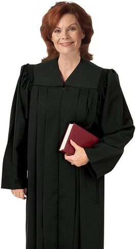 Murphy Robes رجال الدين بليموث القساوسة أو الوعظ مع رداء المنبر بأكمام مستقيمة، الارتفاع إلى 5'9"، أسود in Kuwait