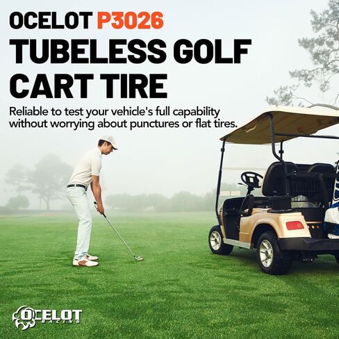 إطارات Ocelot P3026 23x10-14 لعربات الجولف، إطار متين متعدد التضاريس مكون من 4 طبقات مع قوة جر فائقة وتصميم مداس ذاتي التنظيف مقاوم للطين لأداء طويل الأمد على أي طريق in Kuwait