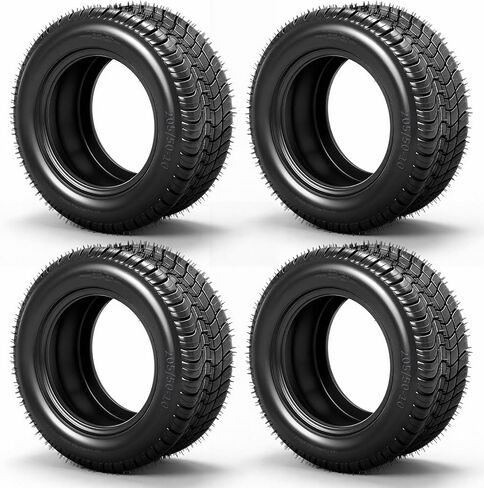 مجموعة إطارات عربة الجولف 205/50-10 مكونة من 4 قطع، 205x50-10 إطارات العشب والحديقة لجزازة العشب لنادي عربة الجولف، 4PR لايحتاج in Saudi Arabia