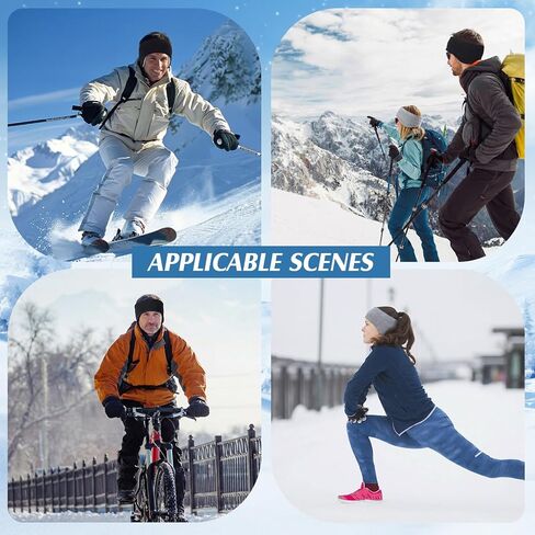 JenPen 3 Pcs Three-layer Fleece Ear Warmer Muffs Headband, Winter Waterproof Fuzzy Ear Muff Covers for Men Women Ski Cycling in Saudi Arabia