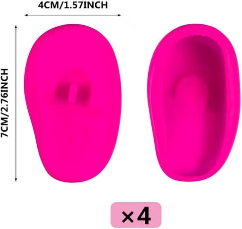 4PCS Pink Silicone Ear Covers for Hair Dye and Showering for Hair Dye Ear Covers for Shower and Coloring Protection in Saudi Arabia