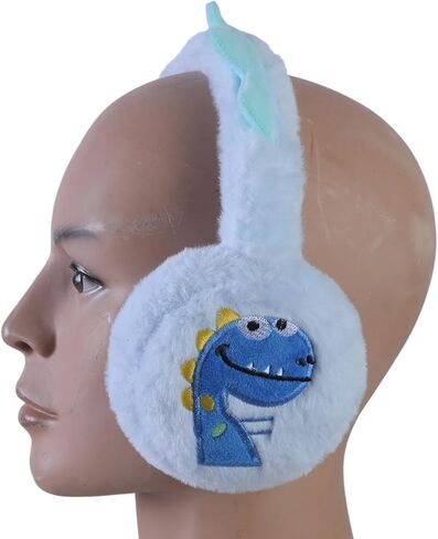 Dinosaur Plush Earmuffs Cartoon Pattern Ear Warmers Warm Winter Ear Protecting for Cold Weather in Saudi Arabia