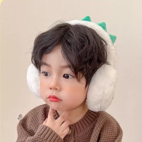 Dinosaur Plush Earmuffs Cartoon Pattern Ear Warmers Warm Winter Ear Protecting for Cold Weather in Saudi Arabia