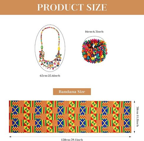 4 قطعة ملابس فتاة أفريقية Dashiki أنقرة فستان تقليدي تقليدي ملابس أطفال صغار تنورة طويلة رأس لف قلادة أساور in Kuwait