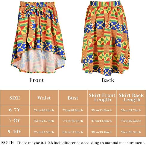 4 قطعة ملابس فتاة أفريقية Dashiki أنقرة فستان تقليدي تقليدي ملابس أطفال صغار تنورة طويلة رأس لف قلادة أساور in Kuwait