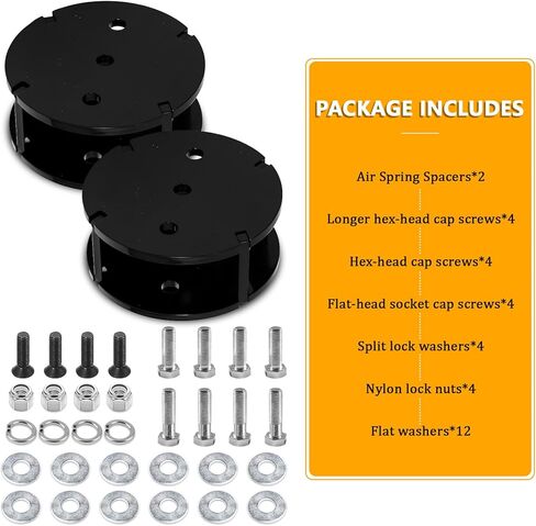 2" Airbag Lift Spacer for Lifted Trucks – Air bags lift for Lifted Vehicles Compatible with Firestone, Air Lift Suspension Kits and other brands (Replaces Ride Rite 2366, Air Lift 52420) in Kuwait