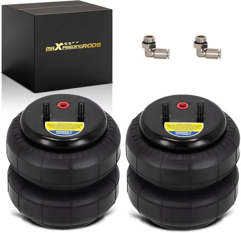 حزمة من 2 أكياس زنبركية هوائية بديلة مع تجهيزات هواء لأكياس التعليق الهوائي Firestone 6781 من maxpeedingrods، استبدل W21-760-6781 in Kuwait